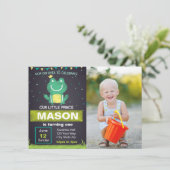Kikker Prins Birthday Uitnodiging met afbeelding (Staand voorkant)