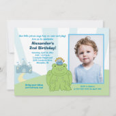 Kikker Prins Boys Birthday Uitnodiging Sjabloon (Voorkant)