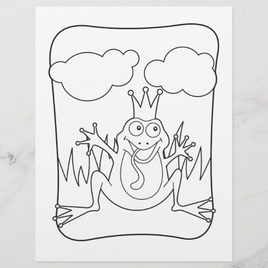 Kikker Prins Coloring Book Page (Voorkant)