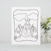 Kikker Prins Coloring Book Page (Staand voorkant)