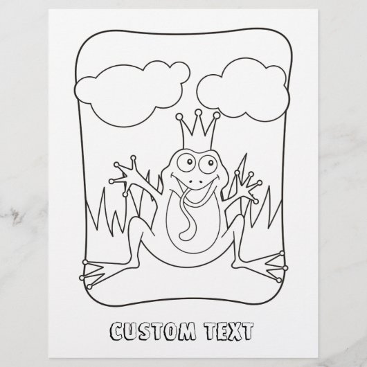 Kikker Prins Coloring Book Page (Voorkant)