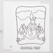 Kikker Prins Coloring Book Page (Voorkant / Achterkant)