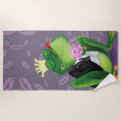 Kikker Prins Grappige Strandlaken (Voorkant)