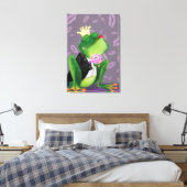Kikker Prins - Kusje Canvas Afdruk (Insitu (Slaapkamer))