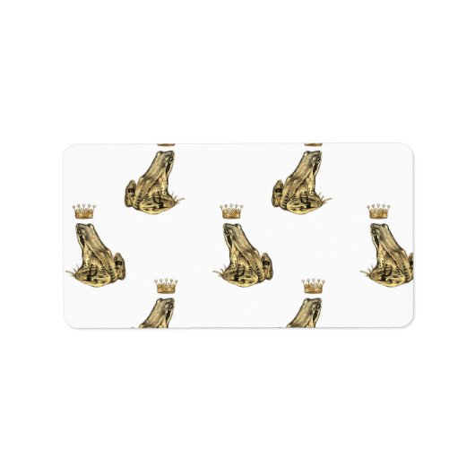 Kikker Prins Magic Charm Fantasy Golden Crown Etiket (Voorkant)