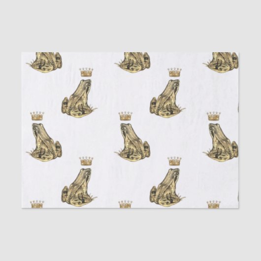 Kikker Prins Magic Charm Fantasy Golden Crown Tissuepapier (Voorkant)