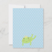 Kikker Prins Polka Dots Baby Douche Uitnodigingen (Achterkant)