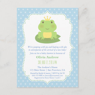 Kikker Prins Stippen Baby Shower Uitnodigingen