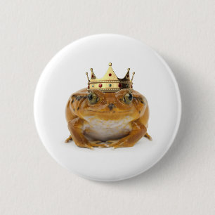 Kikker Prins - voorzijde Ronde Button 5,7 Cm