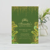 Kikker Prinses Quinceanera Uitnodiging (Staand voorkant)