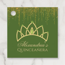 Kikker Prinses Quinceanera Verjaardag Favoriet Tag Bedankjes Labels