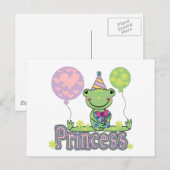 Kikker Prinses Verjaardag Tshirts en geschenken Briefkaart (Voorkant / Achterkant)