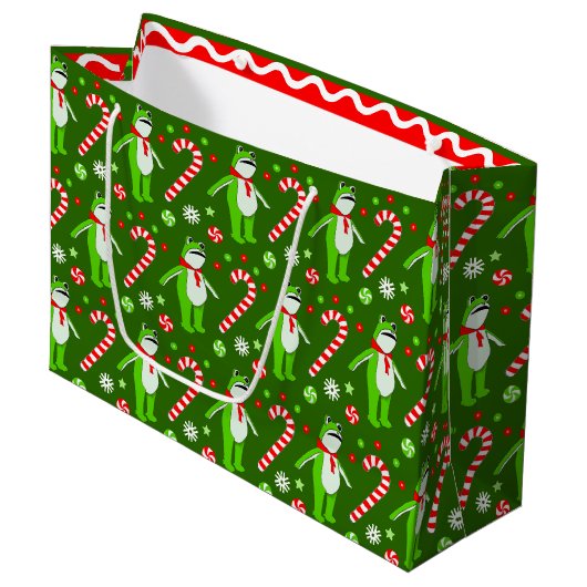 Kikker Protesteer Tegen Koningen Kerstmis Groot Cadeauzakje (Voorkant Gekanteld)