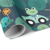 Kikker-rantsoenchauffeurs Kinder Cadeaupapier (Rol Hoek)