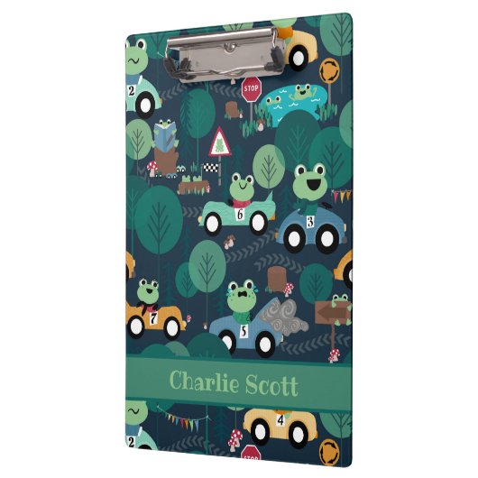 Kikker-rantsoenchauffeurs Kinder Klembord (Links)