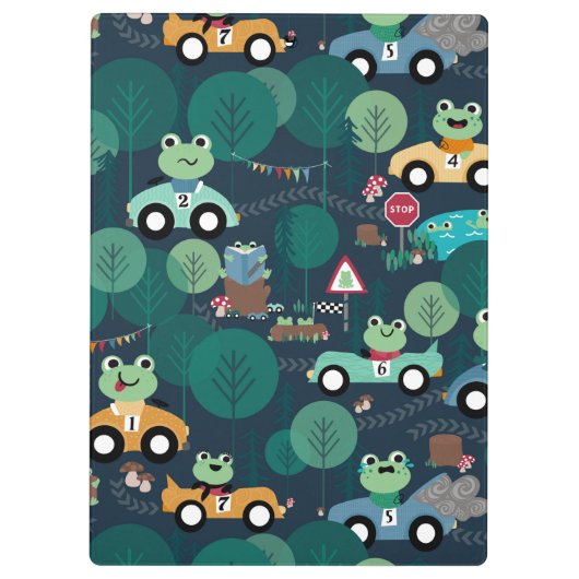 Kikker-rantsoenchauffeurs Kinder Klembord (Achterkant)