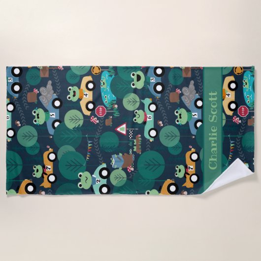 Kikker-rantsoenchauffeurs Kinder Strandlaken (Voorkant)