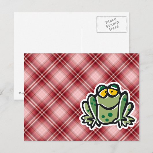 Kikker; Red Pset Briefkaart (Voorkant / Achterkant)