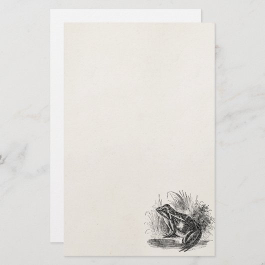 Kikker - Reptiele kikkervis Sjabloon blanco Briefpapier (Voorkant / Achterkant)