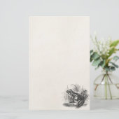 Kikker - Reptiele kikkervis Sjabloon blanco Briefpapier (Staand voorkant)