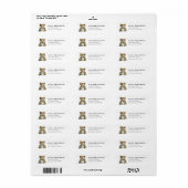 Kikker retouradreslabels etiket (Full Sheet)