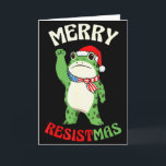 Kikker Retro Prettig Resistmas Grappig Politiek Ke Kaart<br><div class="desc">Kikker Retro Prettig Resistmas Grappig Politiek Kerstmis _2</div>