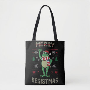 Kikker Retro Prettig Resistmas Grappig Politiek Le Tote Bag
