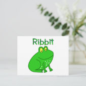 Kikker Ribbit Briefkaart (Staand voorkant)