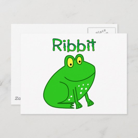 Kikker Ribbit Briefkaart (Voorkant / Achterkant)