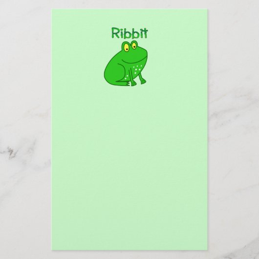 Kikker Ribbit Briefpapier (Voorkant)
