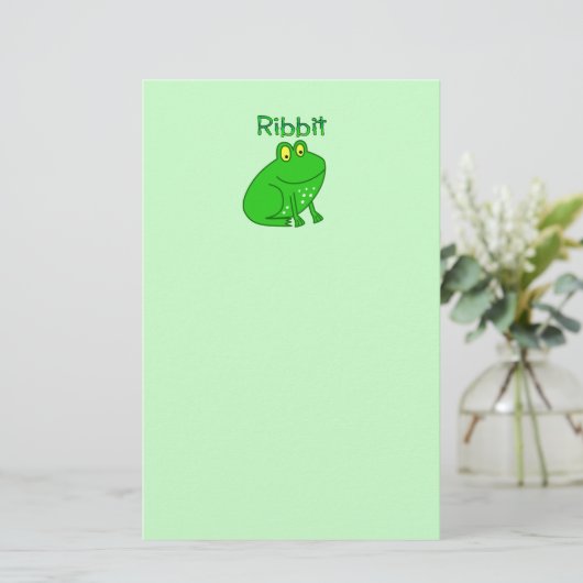 Kikker Ribbit Briefpapier (Staand voorkant)