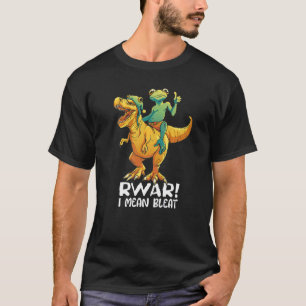 Kikker Riding Rex Rawr Bleat Birthday Boy Girl Kin T-shirt