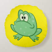 Kikker Rond Kussen (Voorkant)