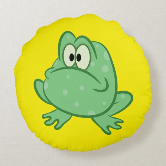 Kikker Rond Kussen (Achterkant)