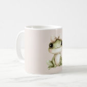 Kikker Roze Strik Koffiemok (Voorkant links)