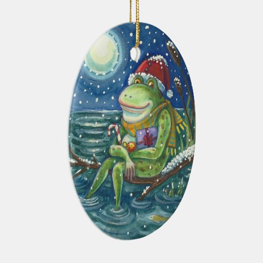 KIKKER SANTA OP LOG VAKANTIE KERST ORNAMENT Vers (Rechts)