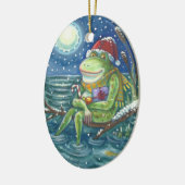 KIKKER SANTA OP LOG VAKANTIE KERST ORNAMENT Vers (Links)