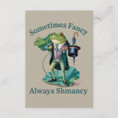 Kikker Sarcasme Soms Fancy Altijd Shmancy Kaart (Voorkant)