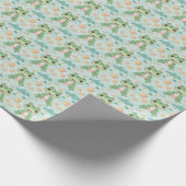 Kikker Schattige Baby Pastel Waterverf Patroon Cadeaupapier (Hoek)