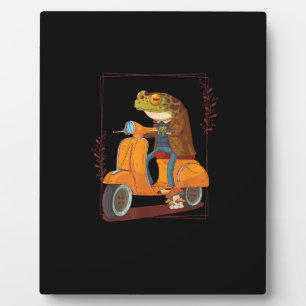 Kikker Scooter Paddenstoel Goblincore Academie Fotoplaat
