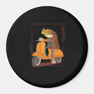 Kikker Scooter Paddenstoel Goblincore Academie Magneet