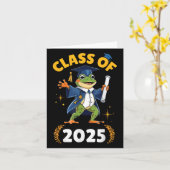 Kikker Senior CL van 2025 Afstuderen School Colleg Kaart (Gele Bloem)