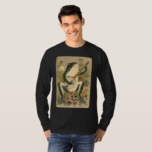 Kikker Serenade zwarte hoes T-Shirt (Voorkant volledig)