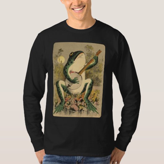 Kikker Serenade zwarte hoes T-Shirt (Voorkant)