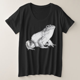 Kikker Shirt Plus Grootte Bullfrog Art T-shirts Vr