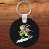 Kikker Skiën Skiloper Ski Winter Snow Sleutelhanger (Voorkant)
