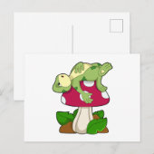 Kikker slaapt bij paddestoel briefkaart (Voorkant / Achterkant)