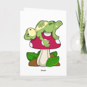 Kikker slaapt met paddestoel kaart (Achterkant)