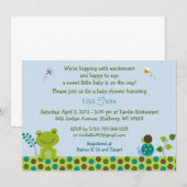 Kikker Slak Bug Baby Shower Invitting Kaart (Voorkant / Achterkant)