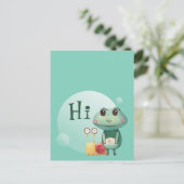Kikker Snagelvriendelijke dieren Funny Hi-Greeting Briefkaart (Staand voorkant)